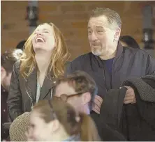  ??  ?? TiminG is RiGhT: harmony (Leslie mann) and Jackie (Robert de niro) hit it off, sort of, in ‘The Comedian.’