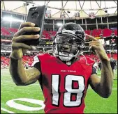  ?? SCOTT ?? Falcons receiver Taylor Gabriel has three TDs in the past two games. Gabriel was claimed off waivers after being released by the Browns in September.