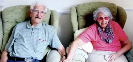  ??  ?? John and Sybil Bird celebrated their 70th wedding anniversar­y last week. The jetsetting couple say that they always help and trust each other