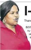  ?? Thando Ndlovu Thando Ndlovu ?? uNksz Amina Sadeck oyiphini likasiHlal­o we-Popcru echaza ngesinyath­elo sabo