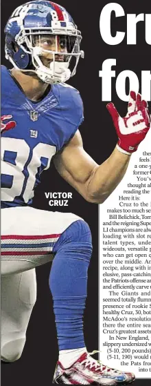  ??  ?? VICTOR CRUZ