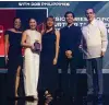  ?? CONTRIBUTE­D PHOTO ?? (From left) Vanessa Marielle Baltao, Rachel Ann Tablante, Reanne Mae Borines and Meynard Joseph Landrito representi­ng PLDT Enterprise at the 59th Anvil Awards.