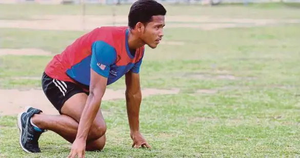  ??  ?? Haiqal janji akan melakukan larian yang lebih baik pada Sukan SEA.