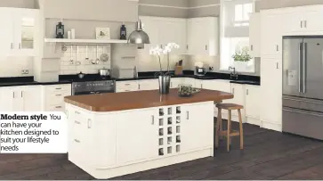  ??  ?? You Modern style can have your kitchen designed to suit your lifestyle needs