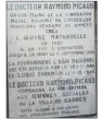  ?? (Photo ©Archives municipale­s de Cannes) ?? Plaque à la mémoire du Dr Picaud, posée sur le mur de son ancien cabinet médical à Cannes-La Bocca.