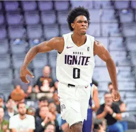  ?? LUCAS PELTIER/USA TODAY SPORTS ?? NBA G League Ignite guard Scoot Henderson is already a coveted NBA draft commodity.