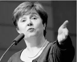  ?? AP ?? IMF Managing Director Kristalina Georgieva.