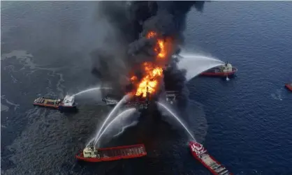  ?? Photograph: Rex Features ?? BP made its first full-year loss last year since the Deepwater Horizon disaster, above, in 2010.