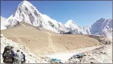  ??  ?? This April 10, 2016 photo shows trekkers heading to Everest Base Camp, Nepal. (AP)