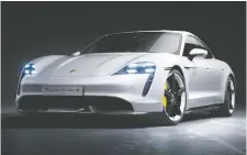  ?? PORSCHE ?? The upcoming Porsche Taycan may disrupt Tesla’s cult-like chokehold on the luxury electric-vehicle market.