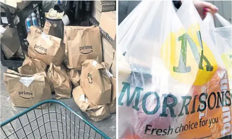  ?? ?? WASTED: Undelivere­d Amazon Prime food orders are being discarded because they cannot legally be re-sold.