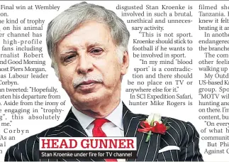  ??  ?? HEAD GUNNER Stan Kroenke under fire for TV channel