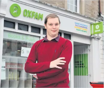  ??  ?? Safety first Grant Nolan, manager of the Oxfam shop on South Street