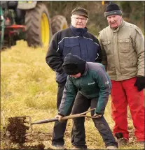  ??  ?? Frankie Cullen from Ballyculla­ne, Pat Kent from Barntown and, in front, Patrick Murphy from Wellington­bridge.