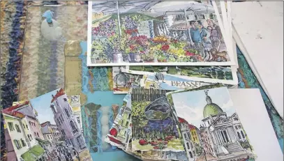  ?? LYNN CURWIN/TRURO DAILY NEWS ?? Joy Laking returned from a trip to Europe with paintings and sketches she created while on holiday.