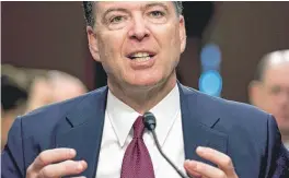  ??  ?? Former FBI Director James Comey on Thursday. | AP