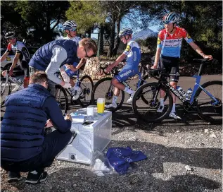  ??  ?? Bonding for Tour de France riders starts with early season training camps