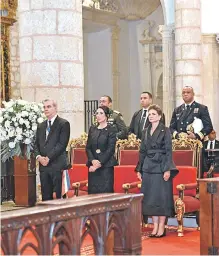  ?? LISTÍN DIARIO ?? El presidente Luis Abinader estuvo presente en el tedeum como parte de los actos del día.