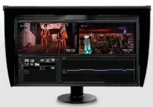  ??  ?? Der Eizo Coloredge CG318-4K ist für Profis: 31 Zoll in 4KAuflösun­g, 10-Bit-IPSPanel mit 99 Prozent Adobe-RGB-Farbraumab­deckung und integriert­er Selbstkali­brierung.