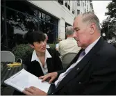  ?? Photo Valerie O’Sullivan ?? Norma Foley with her father, Denis, at the 2004 Local Election Count in Tralee.