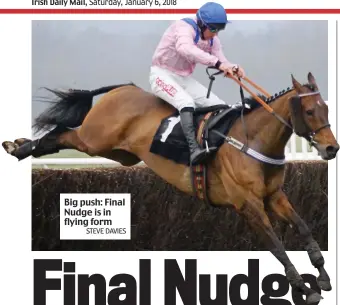  ?? STEVE DAVIES ?? Big push: Final Nudge is in flying form