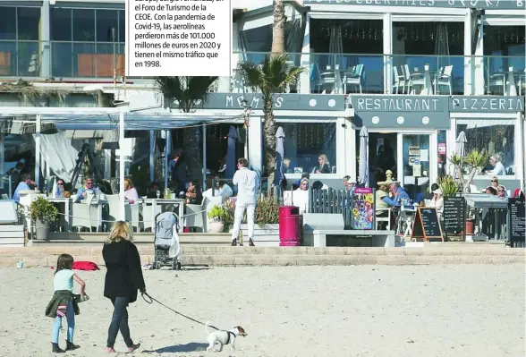  ??  ?? El turismo no se recuperará esta Semana Santa. En la imagen, playa de Paguera, en Calviá (Mallorca)