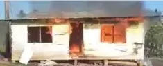  ??  ?? The burnt house at Saolo Village, Wainunu, Bua, on Wednesday.