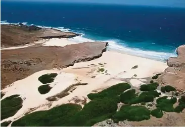  ??  ?? Dos Playa is a pair of beaches in Arikok National Park. The beaches are popular for surfing and border coves carved out of the island’s limestone.