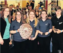  ??  ?? Star success Fiona Kennedy, second from the left, represente­d Scotland in the European Youth Brass Band