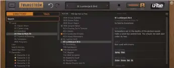  ??  ?? u-he’s excellent preset browser is built in, featuring tagging, favourites, search history and more
