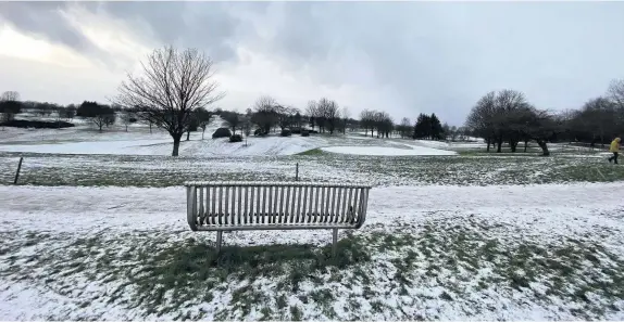  ??  ?? Play suspended Winter strikes at Stirling Golf Club. Photo by Lorna Donaldson