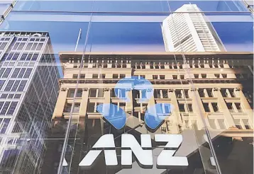  ?? — Reuters photo ?? ANZ Bank settled an alleged rate-rigging case with Australia’s corporate regulator on the opening day of a court hearing yesterday that also involves fellow heavyweigh­ts Westpac and NAB.