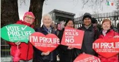  ??  ?? PROTEST: Voters opted to repeal the Eighth Amendment in May