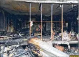  ?? CONTRIBUTE­D. ?? The home of Irvin R. Love after a fire caused by a hoverboard, which he purchased on Amazon for a Christmas gift. The fire melted Love’s gun safe and destroyed the residence