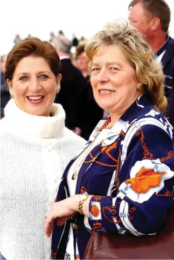  ??  ?? Helen Leahy and Olive Sarsfield at the Bellewstow­n Races