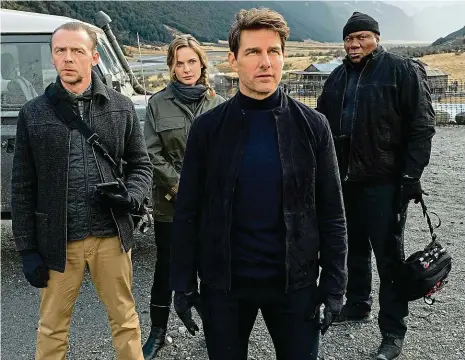  ?? Foto: CinemArt ?? Další mise Simon Pegg, Rebecca Ferguson, Tom Cruise a Ving Rhames (zleva) v nejnovější­m pokračován­í Mission: Impossible.