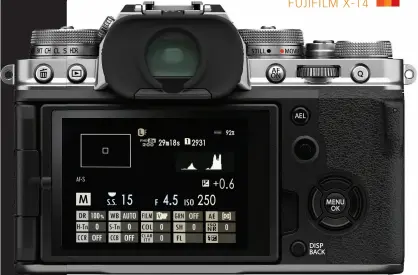  ??  ?? Despite the addition of in-body stabilisat­ion, Fujifilm has been able to keep the X-T4 nearly as compact as the X-T3 and only slightly heavier.