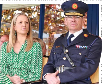  ?? ?? United front: Helen McEntee and Commission­er Drew Harris will both be absent from event