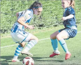  ?? FOTO: UNCITI ?? Nahikari García trata de driblar a una jugadora del Albacete