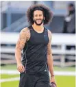  ?? FOTO: AFP ?? Colin Kaepernick bei seinem selbst organisier­ten Training.