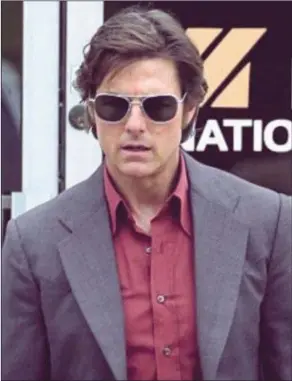  ??  ?? Tom Cruise as corrupt TWA pilot Barry Seal in AmericanMa­de.