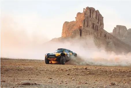  ?? Supplied ?? The first of the Extreme E races will take place across the desert landscape of AlUla. The driver lineup comprises a variety of motorsport discipline­s.