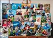  ?? COURTESY OF THE FAMILY ?? Photo collages on display Friday following the funeral Mass for Megan Todt and her children, Alek, Tyler and Zoe, at St. John the Evangelist Church in Montville.