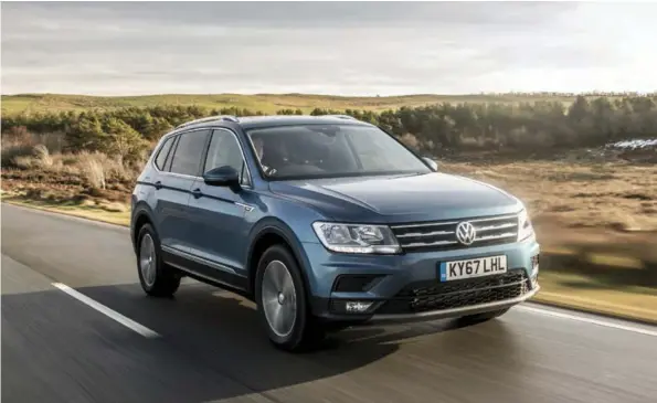  ??  ?? Below: South Africans seem to react favourably to the extended Volkswagen Tiguan as it sold an impressive 114 units in April