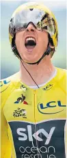  ??  ?? Geraint Thomas, above, and Sir Bradley Wiggins have both won the Tour de France with Team Sky.