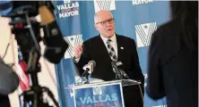  ?? Getty Images ?? Chicago mayoral candidate Paul Vallas holds a press conference on March 7 in Chicago.