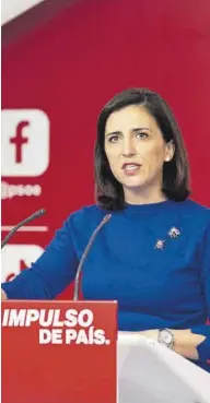  ?? ?? La portavoz nacional del PSOE, Esther Peña.