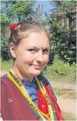  ??  ?? Hat viele Eindrücke in Nepal gesammelt: Frida Osterwind