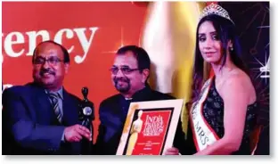  ??  ?? The award was given to STG Journey India and, received by Arun Prakash Choubey, Managing Director