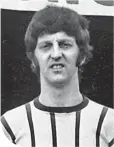  ??  ?? Dennis Milne in Forfar colours (they were sky blue with dark blue stripes) back in 1972